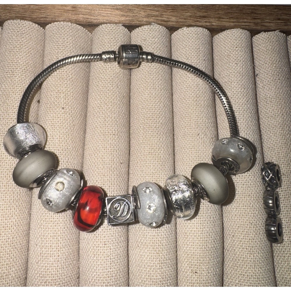 Lot of 12 Murano Uombis Cedora Sterling Silver Charms Biagi Bracelet Beads .925